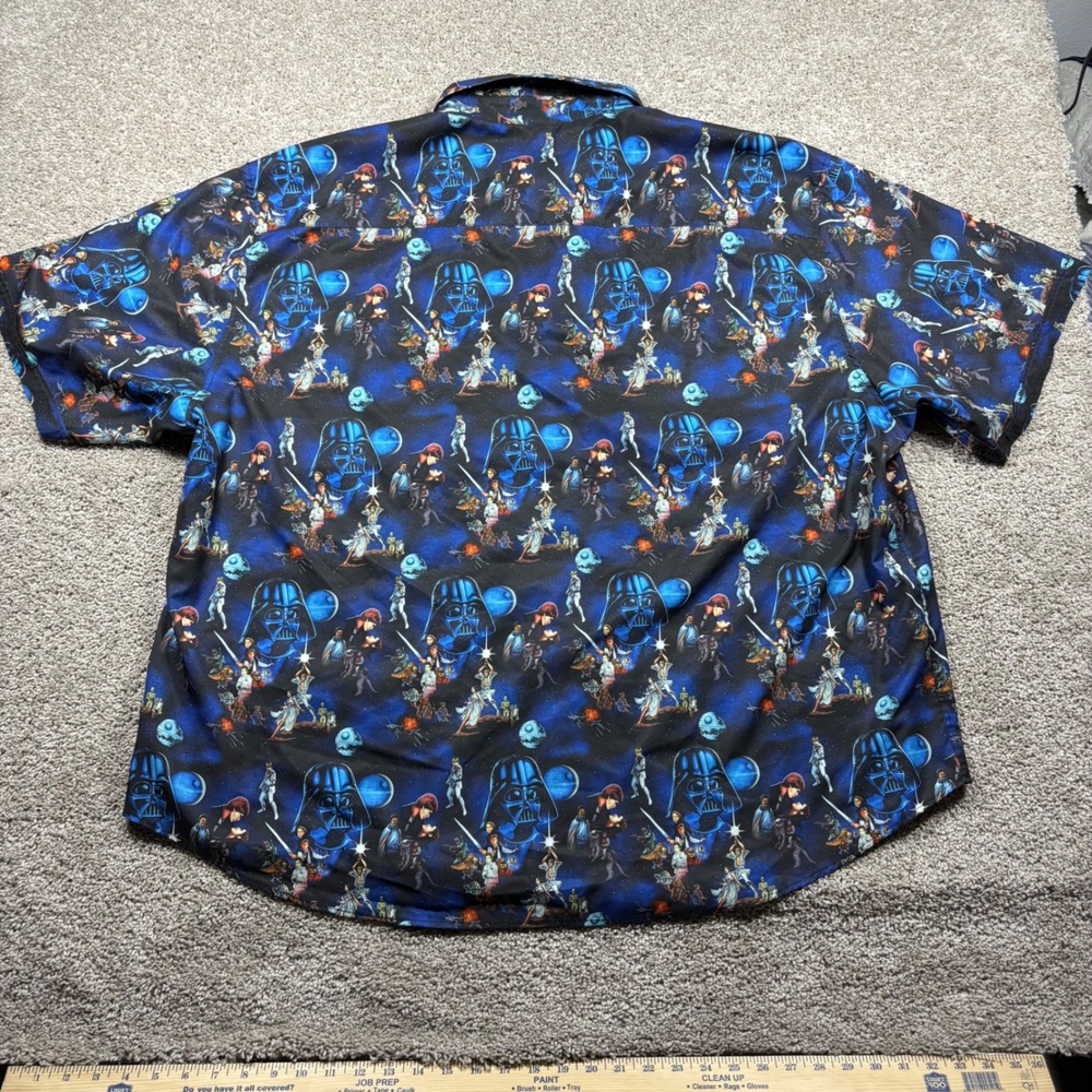 RSVLTS Star Wars The Trilogy Kunuflex Button Down Shirt Mens 4XL Character Print - Picture 3 of 9